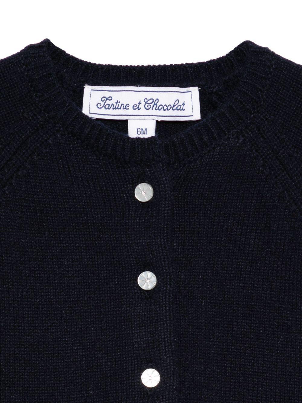 Cardigan per neonata Tartine Et Chocolat blu con maniche lunghe - Rubino Kids