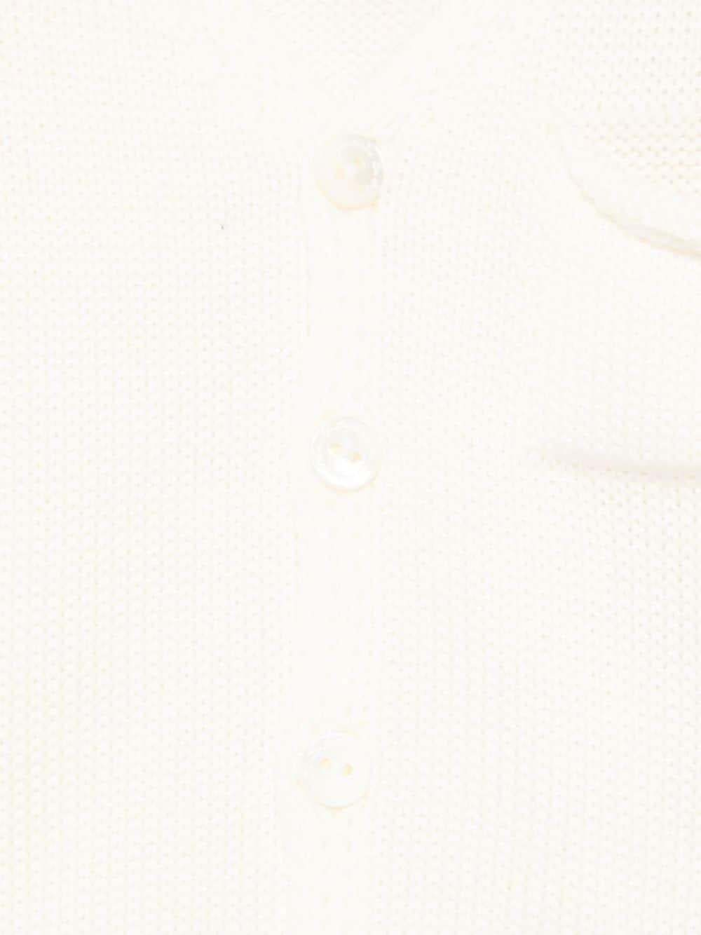 Cardigan per neonato La Stupenderia bianco con design lavorato a maglia - Rubino Kids