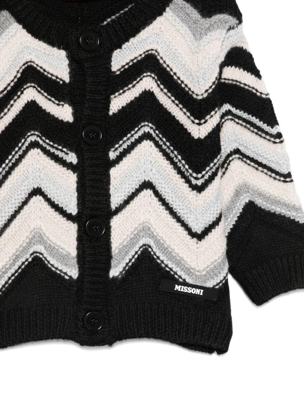 Cardigan per neonato Missoni Kids multicolore con motivo a zigzag - Rubino Kids