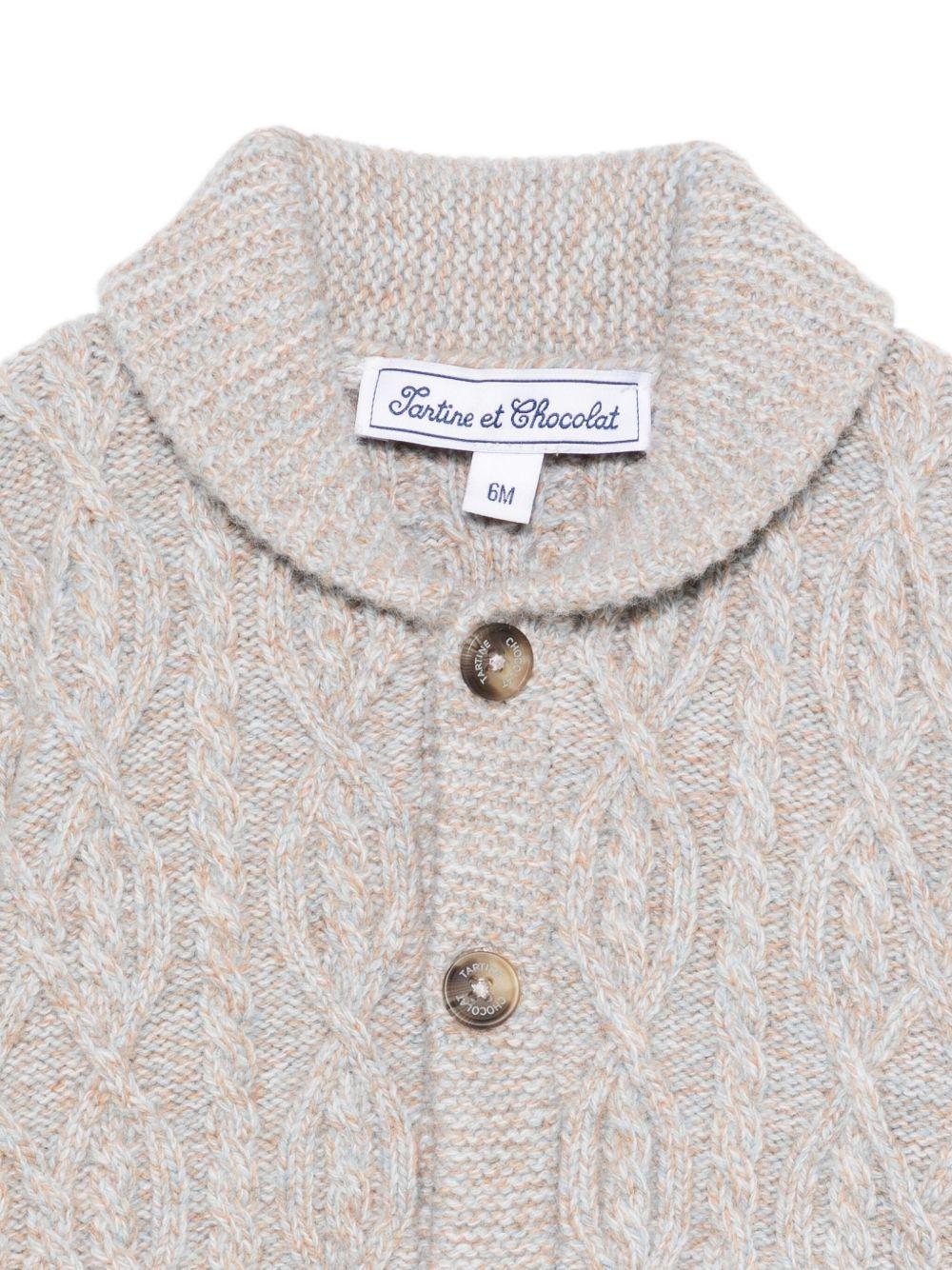 Cardigan per neonato Tartine Et Chocolate grigio con chiusura a bottoni - Rubino Kids