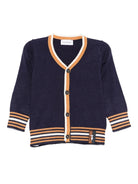 Cardigan per neonato TRUSSARDI JUNIOR blu con dettaglio a righe - Rubino Kids