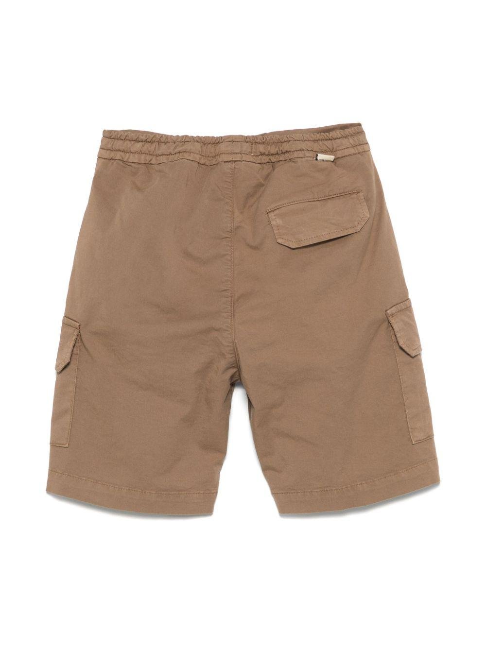 Cargo corti per bambino Paolo Pecora Kids marrone con due tasche laterali oblique - Rubino Kids