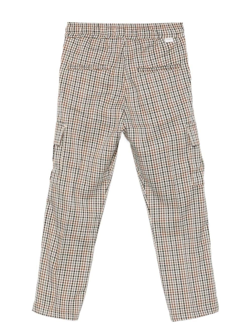 Cargo per bambino Paolo Pecora Kids marrone a quadri - Rubino Kids