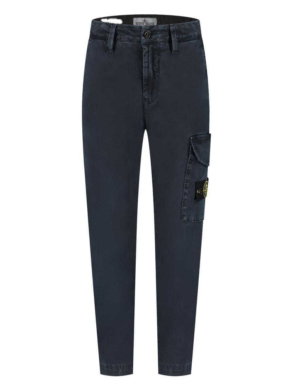 Cargo per bambino Stone Island Junior blu con tasche - Rubino Kids