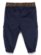 Cargo per neonato Fendi Kids blu con logo applicato - Rubino Kids