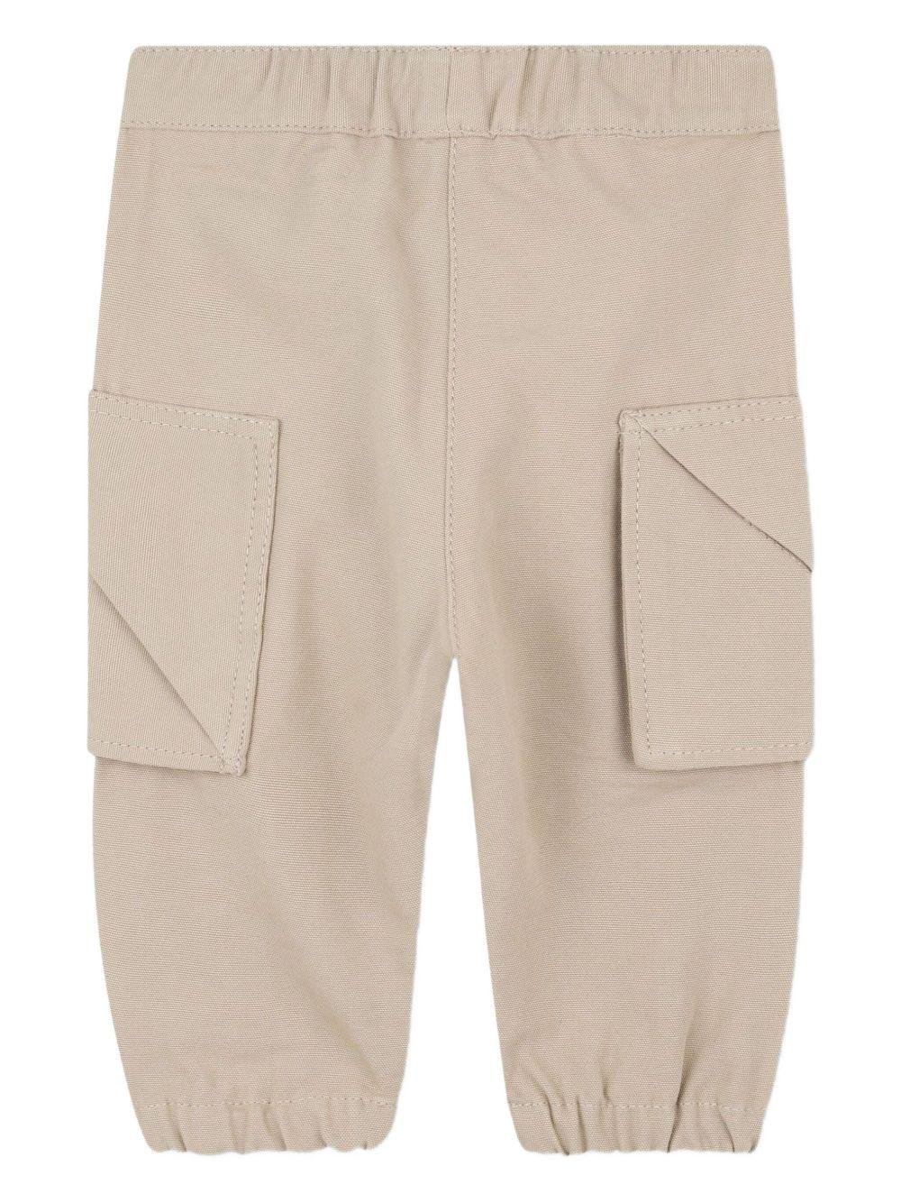 Cargo per neonato Kenzo Kids beige con logo ricamato - Rubino Kids