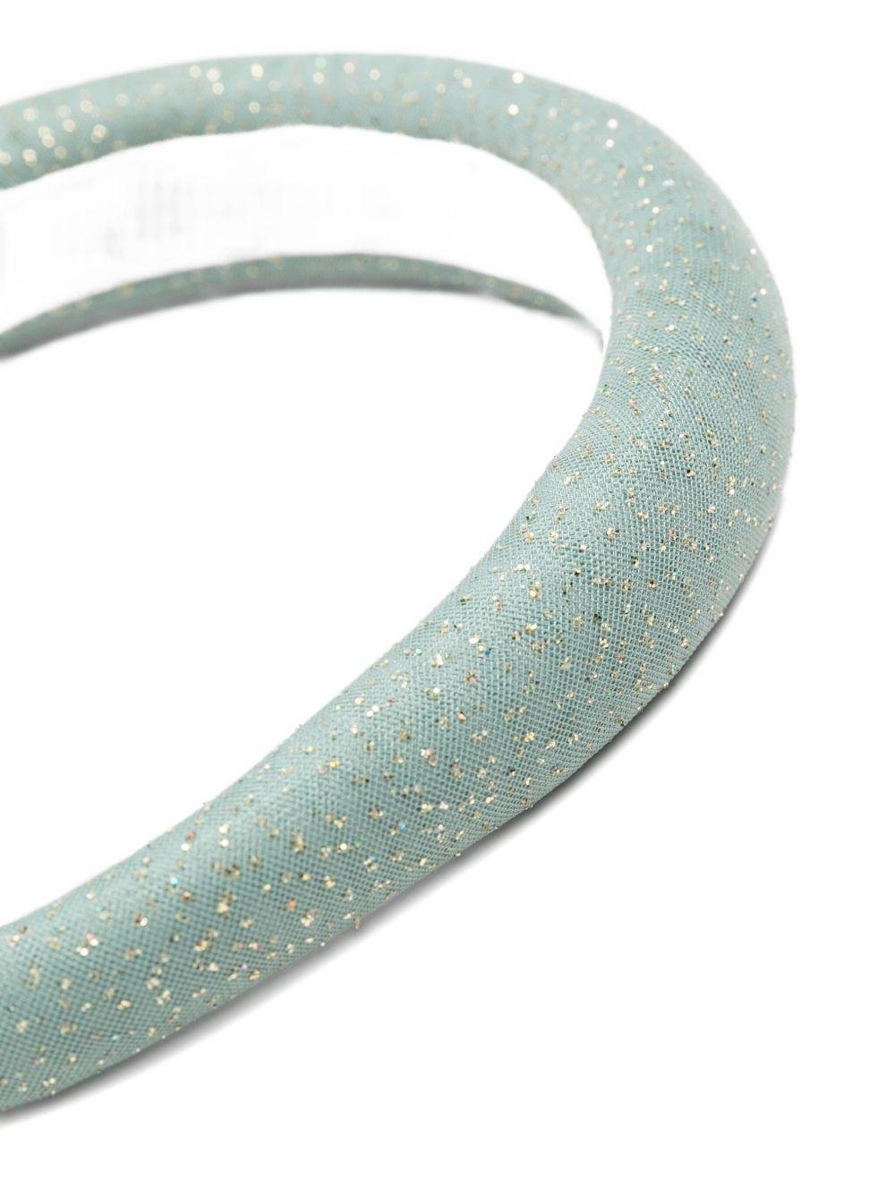 Cerchietto per bambina Il Gufo verde con effetto glitter - Rubino Kids