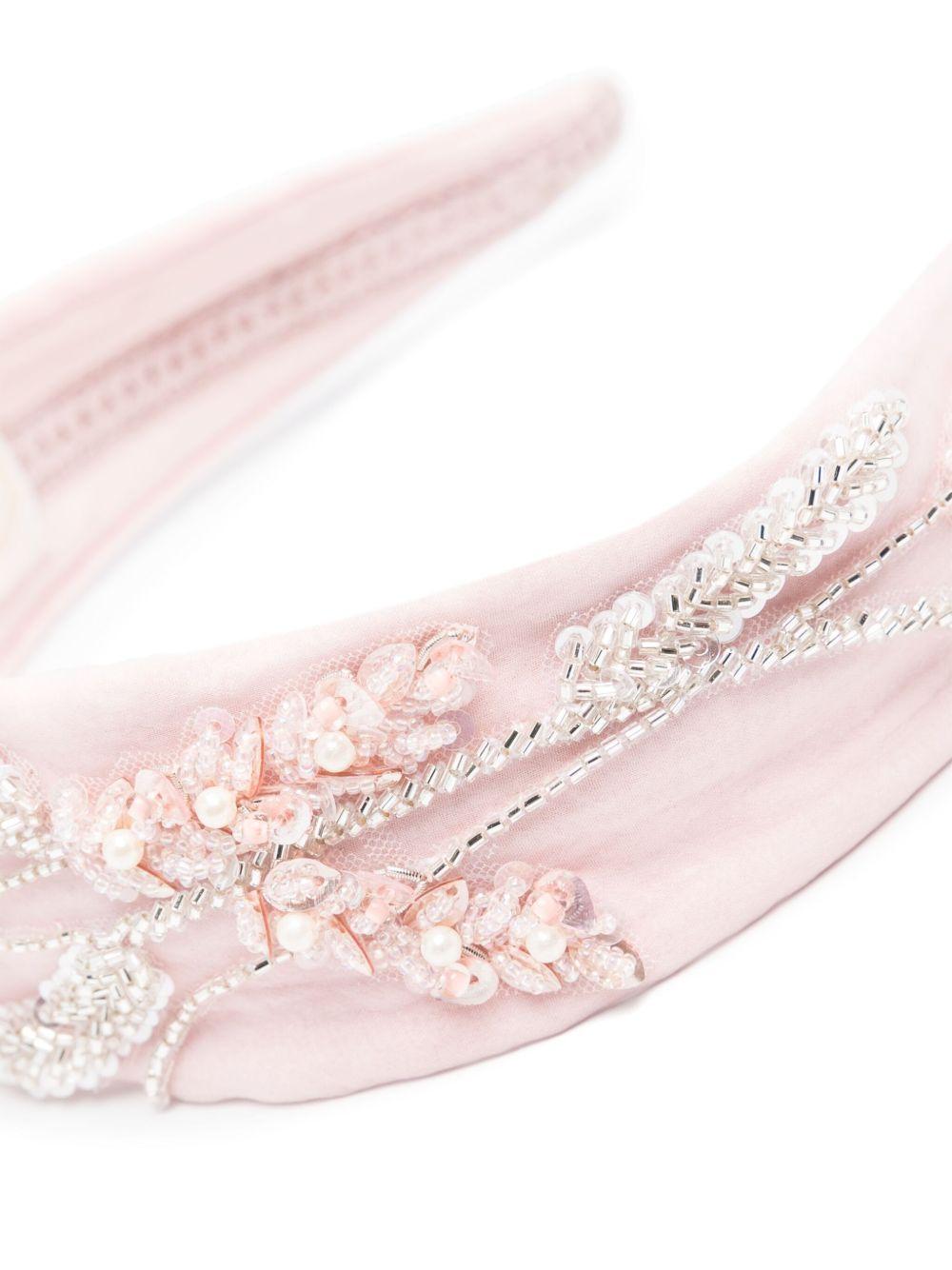 Cerchietto per bambina MAISON AVA rosa con perline - Rubino Kids