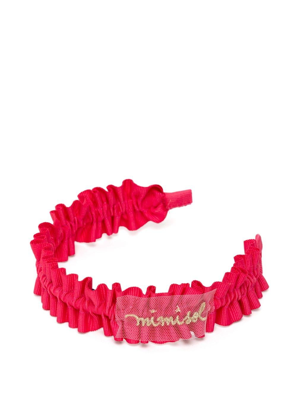 Cerchietto per bambina Mi Mi Sol fucsia con dettaglio ruches - Rubino Kids