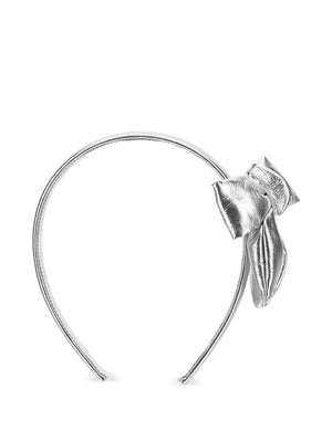 Monnalisa silver headband for girls with bow detail
