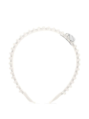 Monnalisa white beaded headband for girls