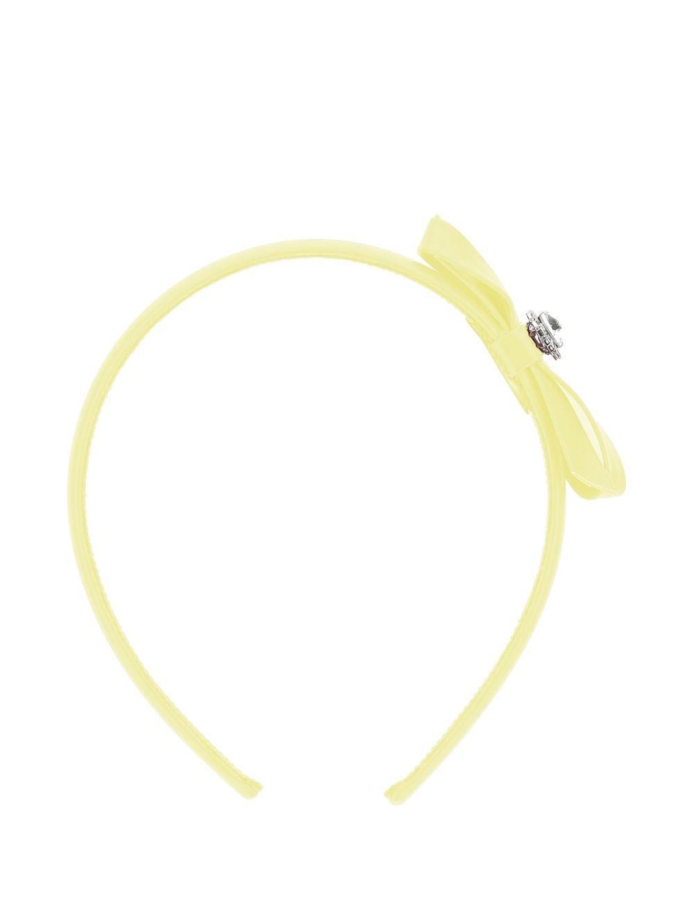 Cerchietto per bambina Monnalisa giallo con fiocco - Rubino Kids