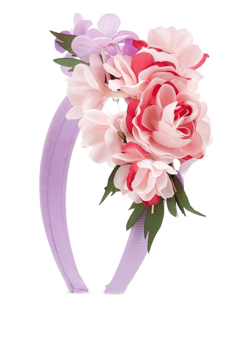 Cerchietto per bambina Monnalisa lilla con decorazione a fiori - Rubino Kids