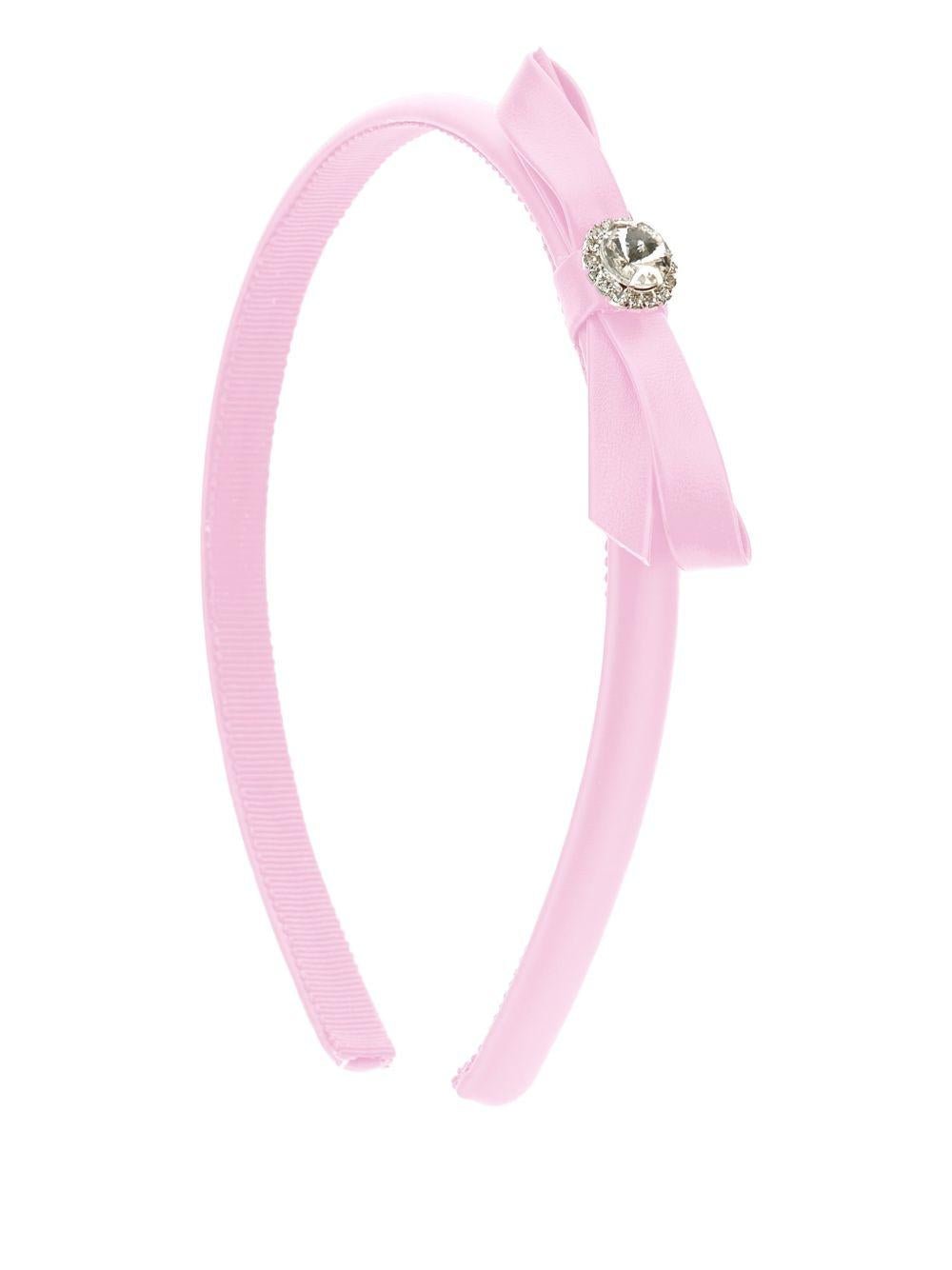 Cerchietto per bambina Monnalisa rosa con fiocco - Rubino Kids