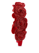 Cerchietto per bambina Monnalisa rosso con decorazione con strass - Rubino Kids