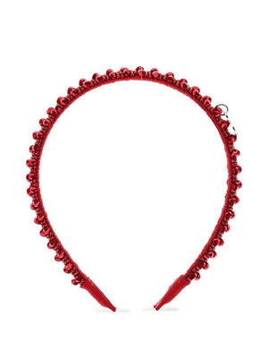 Monnalisa red beaded headband for girls