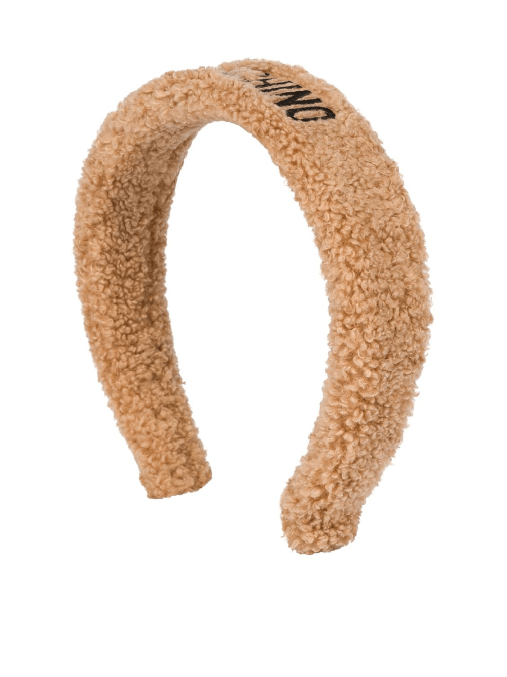 Cerchietto per bambina Moschino Kids marrone con dettaglio logo - Rubino Kids