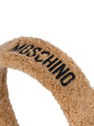 Cerchietto per bambina Moschino Kids marrone con dettaglio logo - Rubino Kids