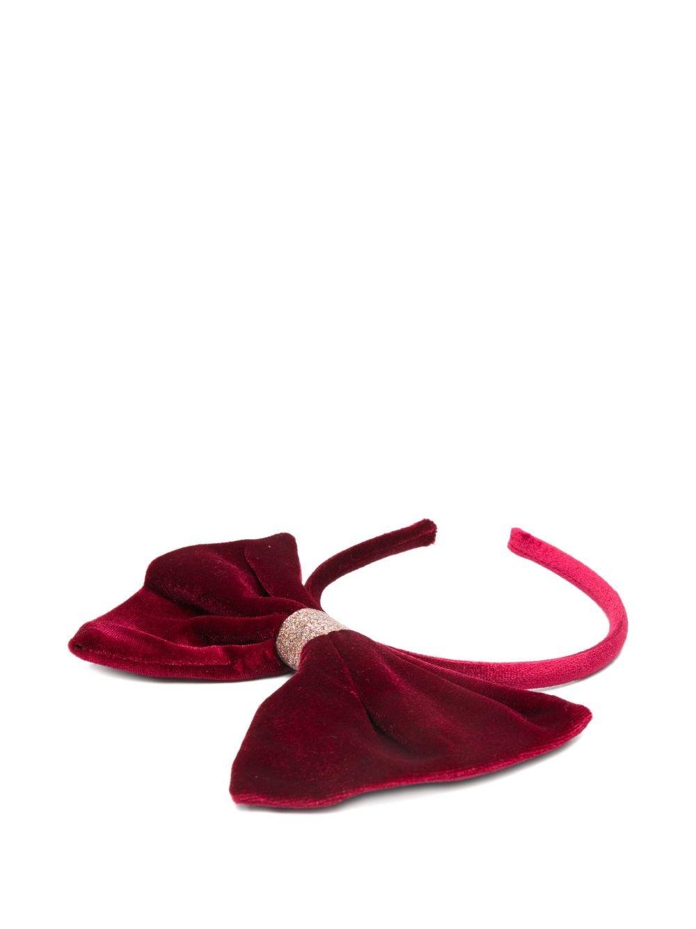 Cerchietto per capelli per bambina Mimi & Lula rosso con fiocco - Rubino Kids