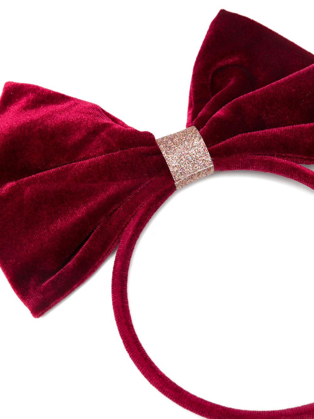 Cerchietto per capelli per bambina Mimi & Lula rosso con fiocco - Rubino Kids