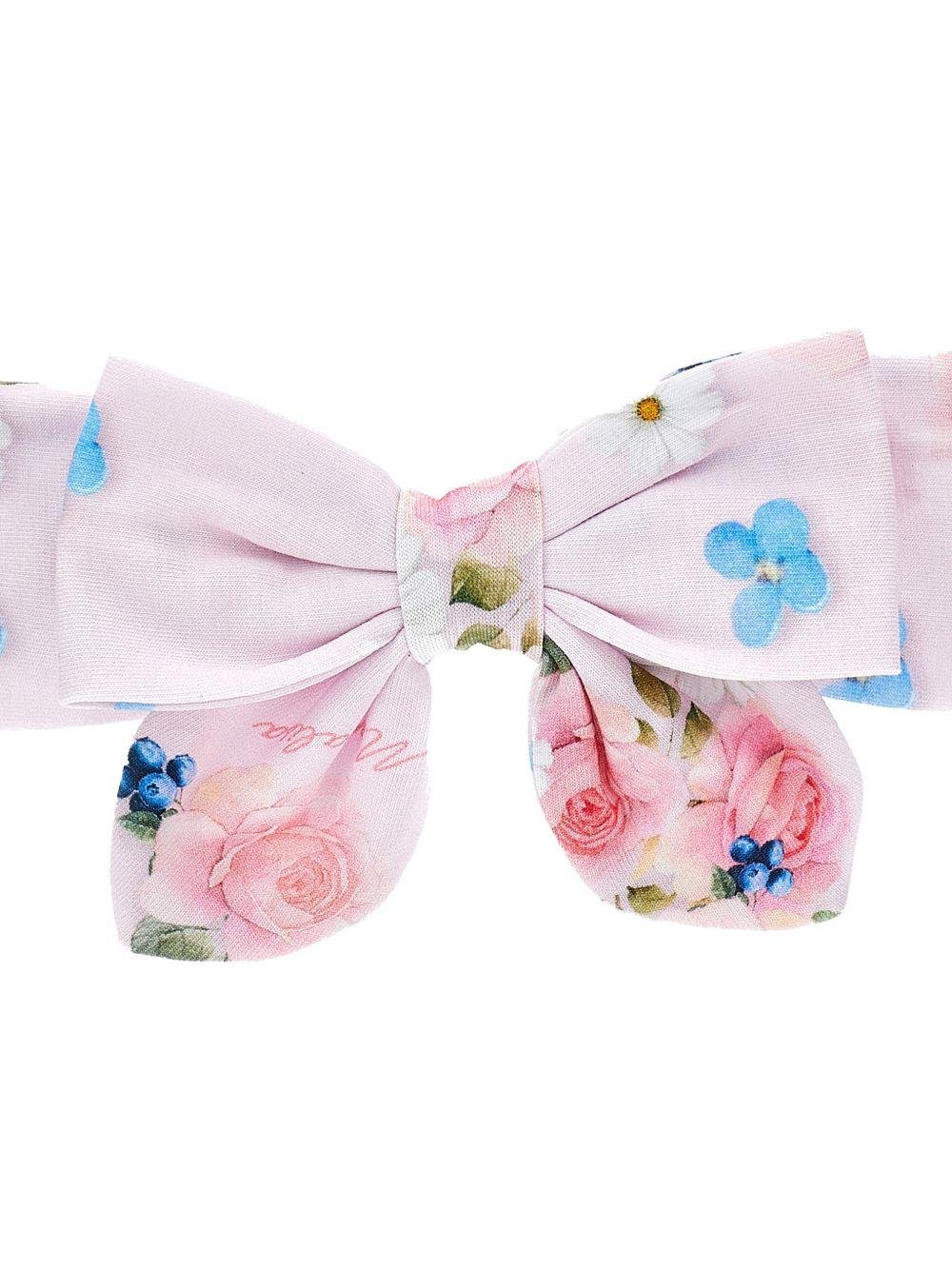 Cerchietto per neonata Monnalisa rosa con fiocco - Rubino Kids