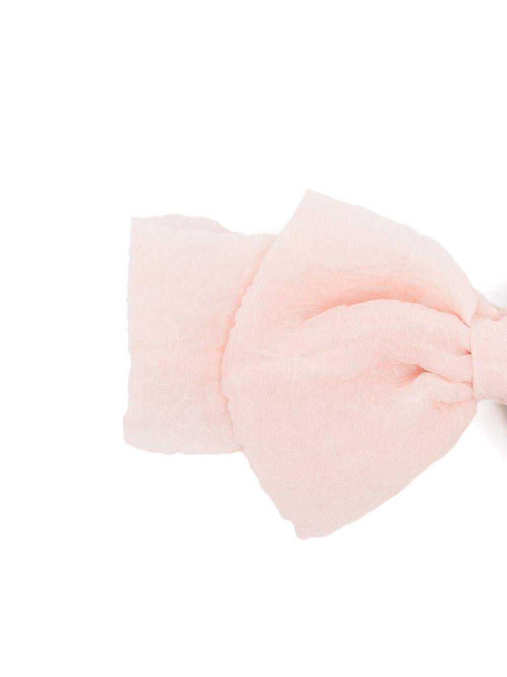 Cerchietto per neonata Simonetta rosa chiaro con fiocco - Rubino Kids