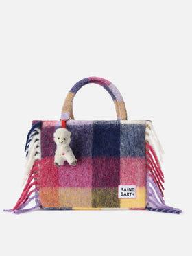 Charm con mini alpaca peluche per bambini MC2 ST. Barth Kids bianco con laccio rosso - Rubino Kids