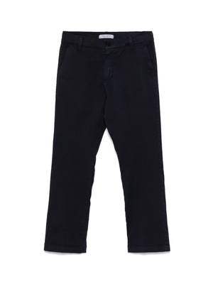Paolo Pecora Kids blue straight-leg chinos for boys with two back welt pockets