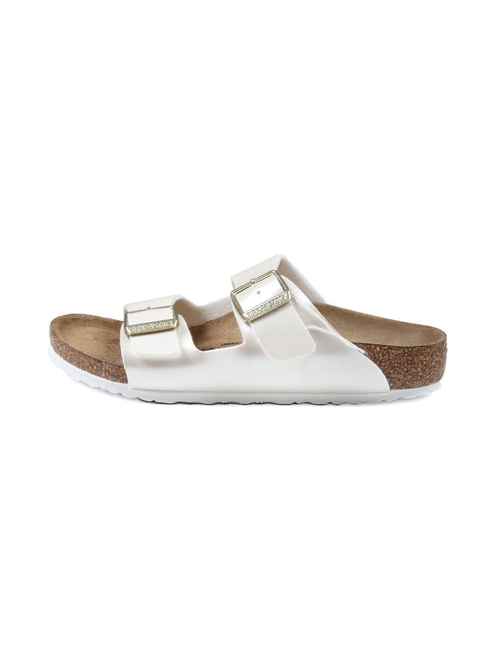 Ciabatte per bambina Birkenstock Kids Arizona bianco con doppia chiusura con fibbia - Rubino Kids