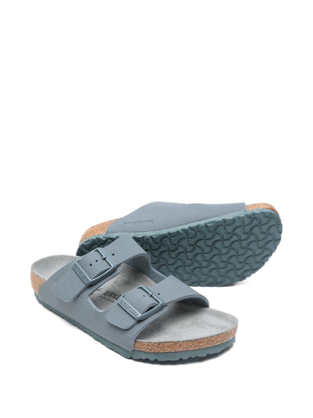 Ciabatte per bambini Birkenstock Kids Birko - Flor grigio con chiusura a fibbia - Rubino Kids