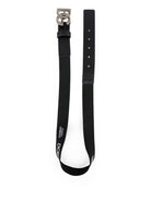 Cintura per bambino Dolce & Gabbana Kids nera con fibbia con logo DG - Rubino Kids