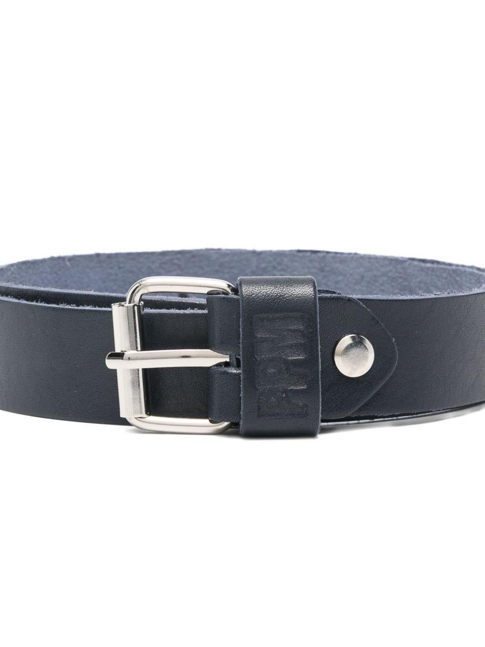 Cintura per bambino Paolo Pecora Kids blu in pelle con fibbia - Rubino Kids