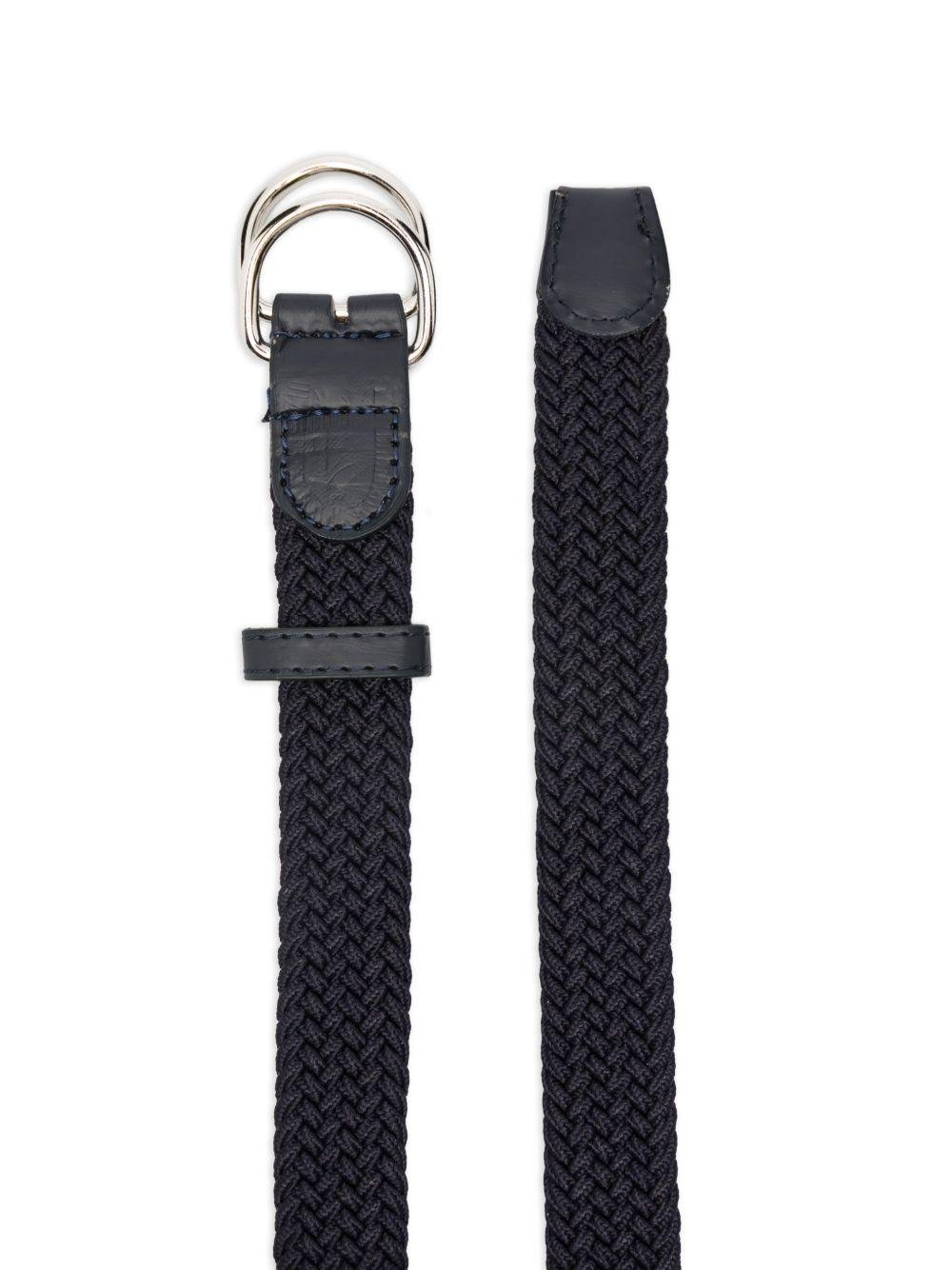 Cintura per bambino Paolo Pecora Kids blu in pelle intrecciata - Rubino Kids