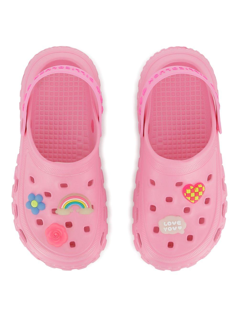 Clogs per bambina Billieblush rosa con applicazione fiori - Rubino Kids