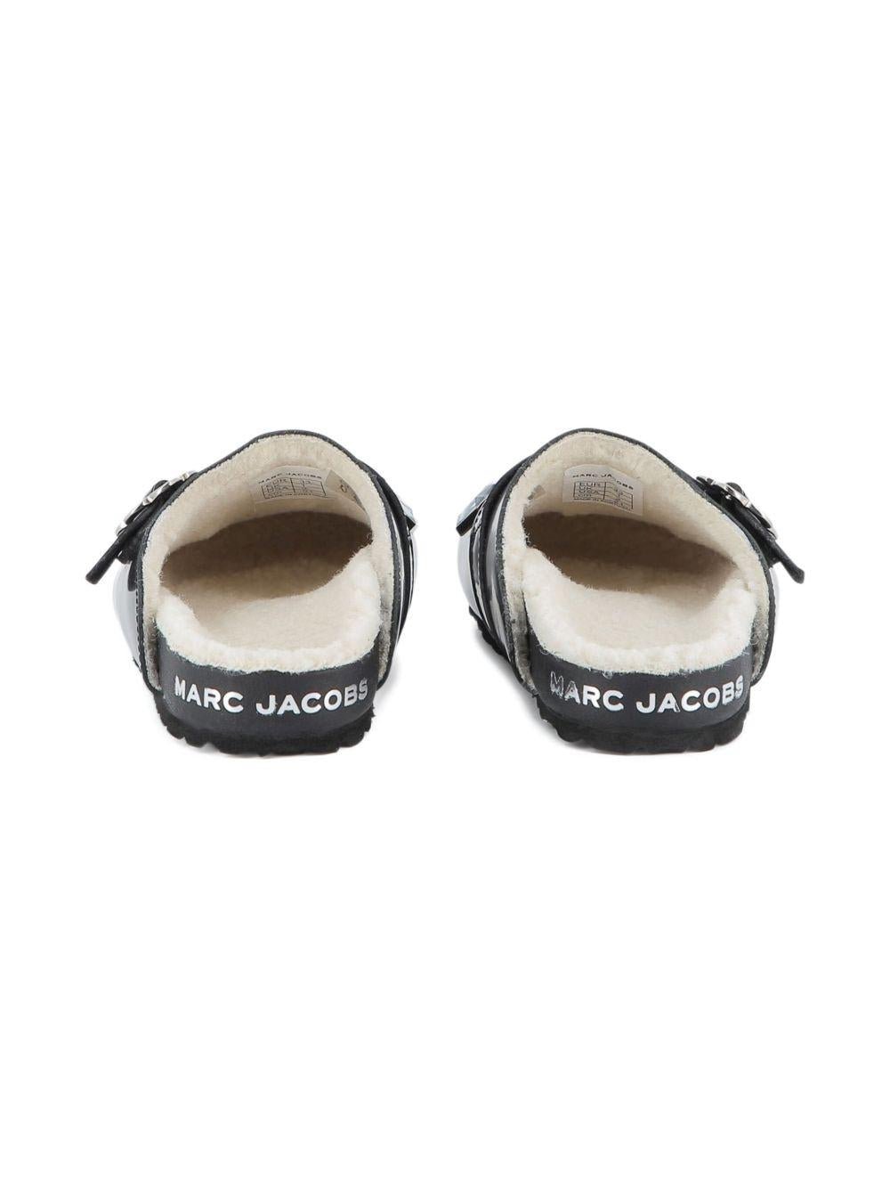 Clogs per bambina The Marc Jacobs Kids nere con applicazioni a fiori - Rubino Kids