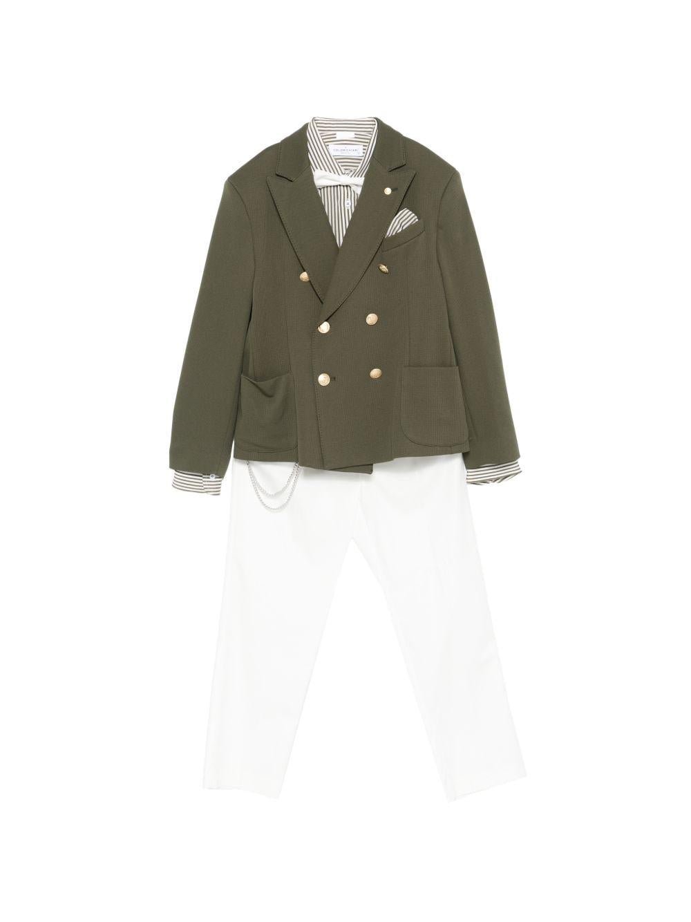 Completo confort per bambino Colorichiari verde a doppiopetto - Rubino Kids