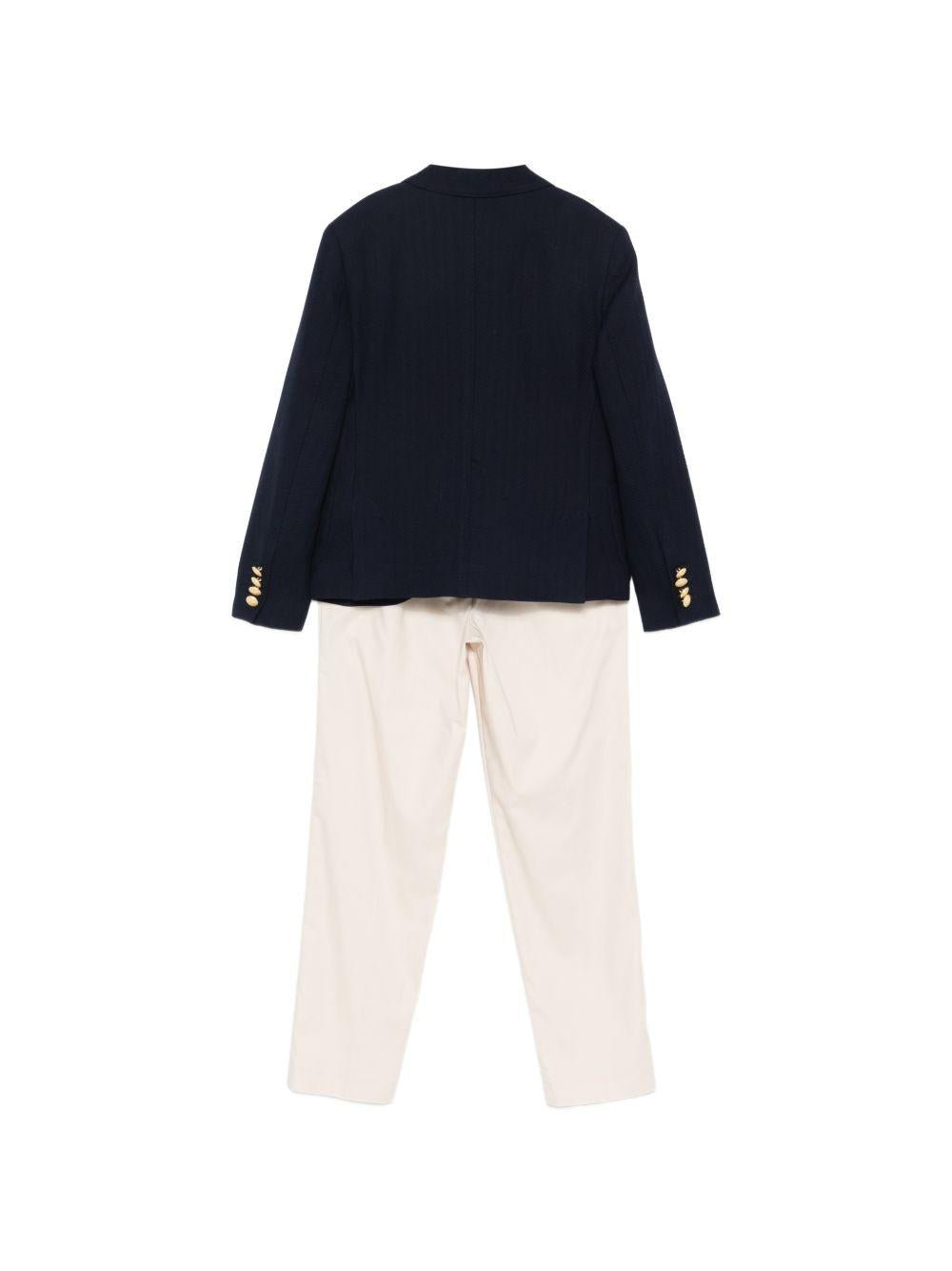 Completo doppiopetto per bambino Colorichiari blu con catena rimovibile (5 pezzi) - Rubino Kids