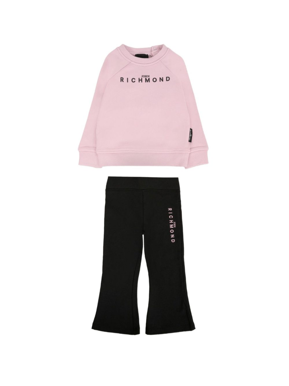 Completo felpa e pantaloni per neonata John Richmond Junior rosa - Rubino Kids