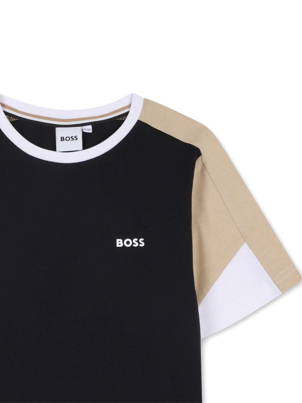 Completo per bambino Boss Kids nero con dettagli a contrasto - Rubino Kids