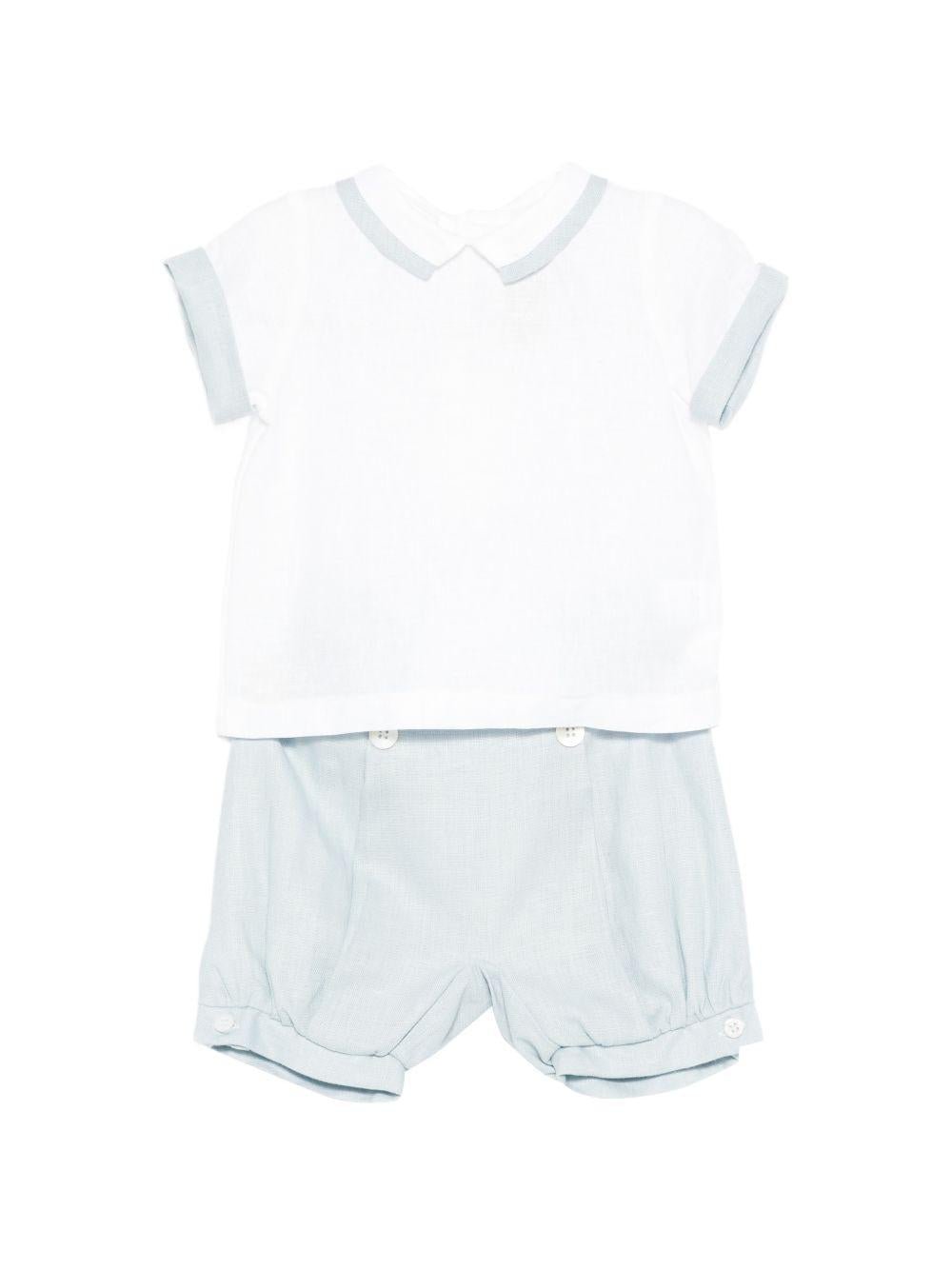 Completo t-shirt e shorts per neonato La Stupenderia multicolore con colletto classico - Rubino Kids