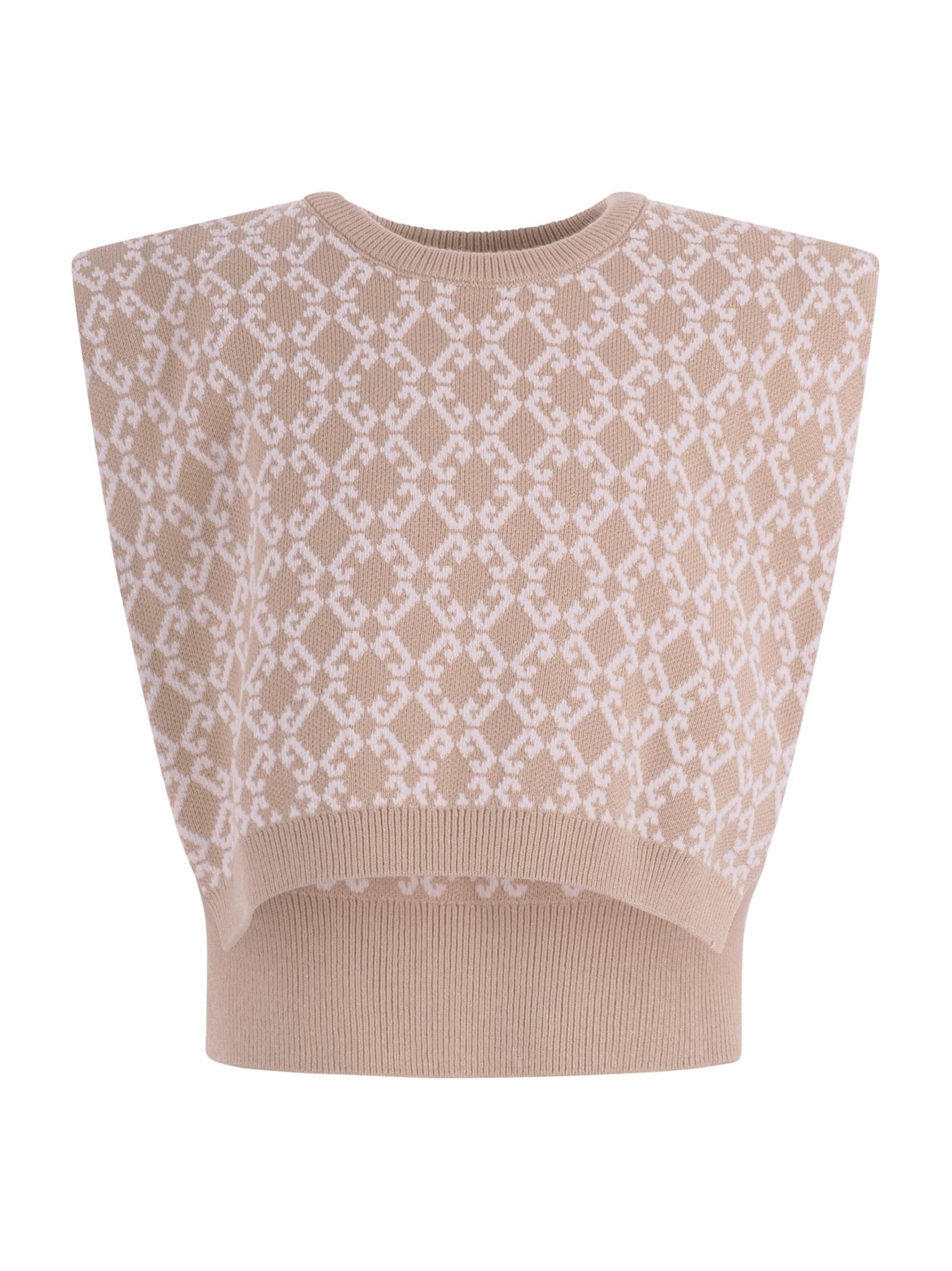 Completo top e gonna per bambina Givenchy Kids beige con motivo intarsiato - Rubino Kids