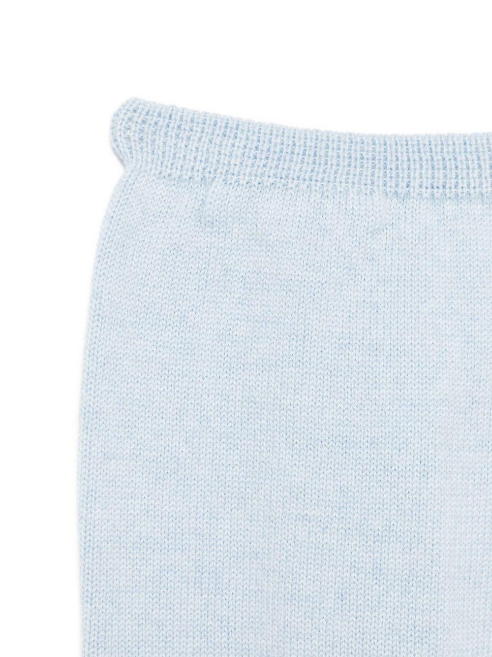 Completo top e pantaloni per neonato Paz Rodrìguez azzurro con colletto alla Peter Pan - Rubino Kids