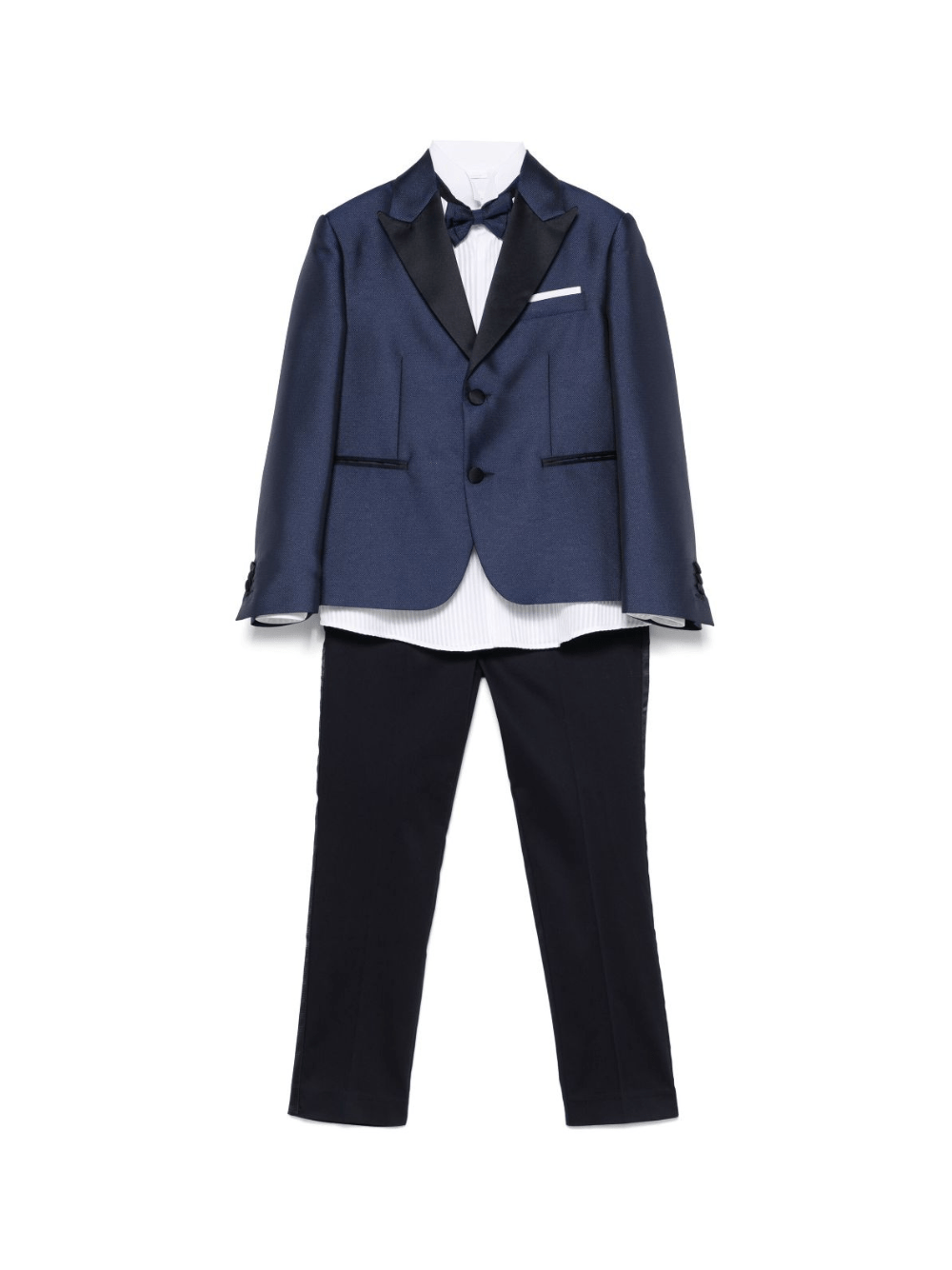 Completo tre pezzi comfort per bambino Colorichiari blu con effetto plissettato - Rubino Kids