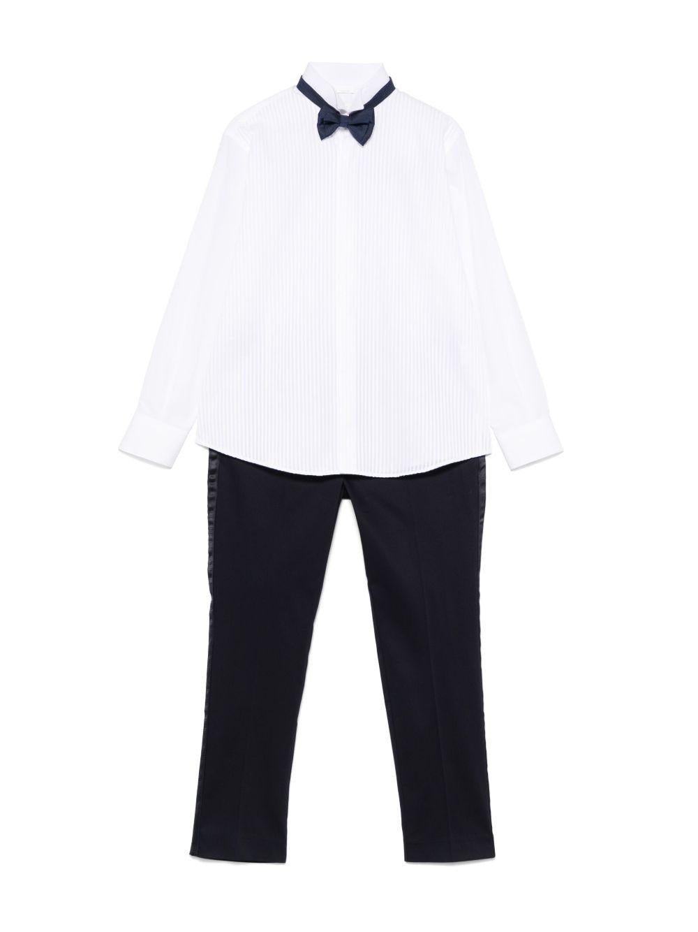 Completo tre pezzi comfort per bambino Colorichiari blu con effetto plissettato - Rubino Kids