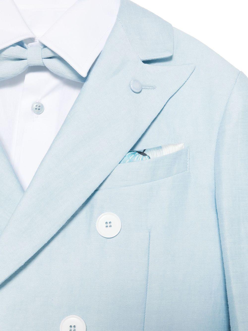 Completo tre pezzi per bambino Colorichiari azzurro con chiusura doppiopetto - Rubino Kids