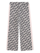 Completo tuta sportiva per bambina Kenzo Kids rosa con stampa con logo all - over - Rubino Kids