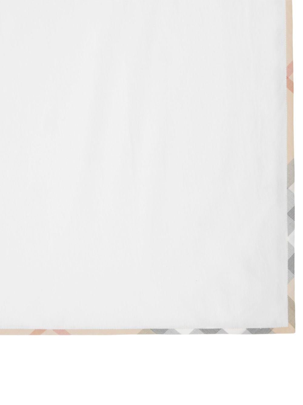 Coperta di cotone per neonato Burberry Kids bianco con motivo Vintage Check - Rubino Kids