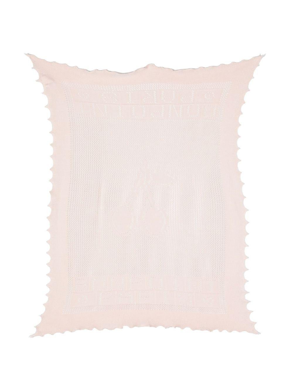 Coperta per neonata Bonpoint rosa con dettagli traforati - Rubino Kids