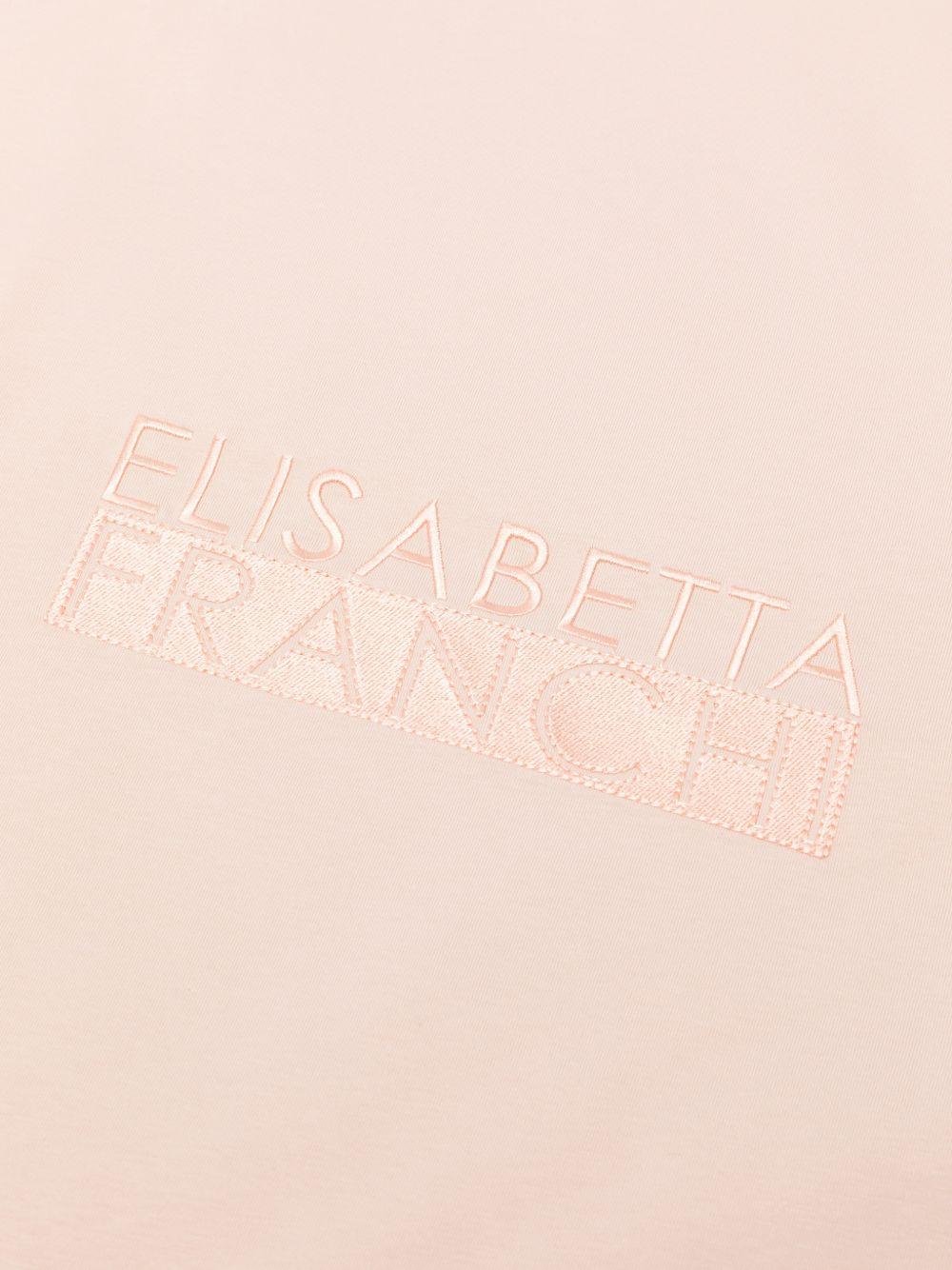 Coperta per neonata Elisabetta Franchi La Mia Bambina rosa con logo ricamato - Rubino Kids