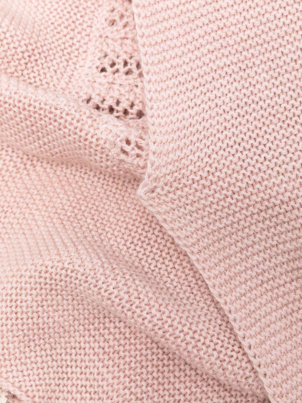 Coperta per neonata Paz Rodríguez rosa con bordo in pizzo - Rubino Kids